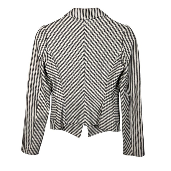 Diane Von Furstenberg Belinda Striped Short Cotton Blazer Size 2 - Picture 2 of 5